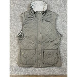 Peter Millar Vest Womens Small Gray Essex Quilted Travel Full Zip